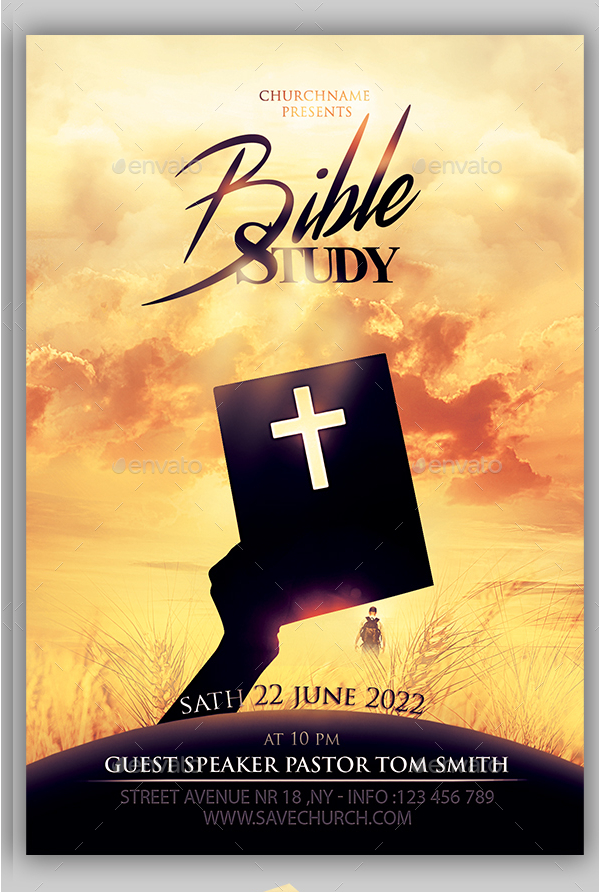 Bible Study Church Flyer