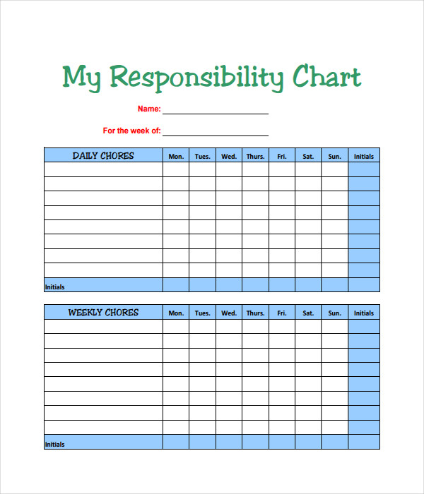And Doug My Responsibility Chart