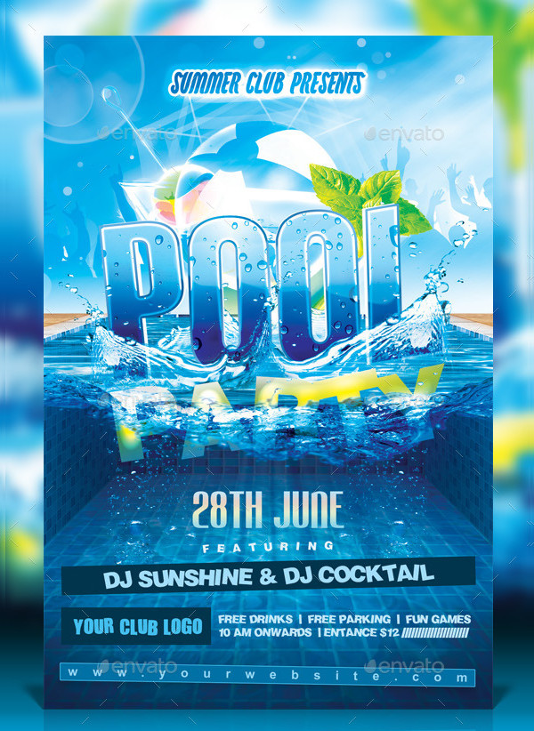 25+ Pool Party Flyer Templates Free & Premium Download