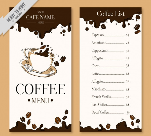 Cafe Menu Template - 27+ Free &amp; Premium Download