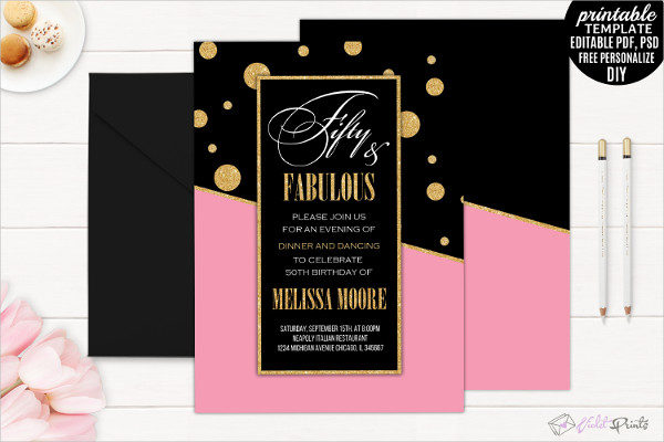 50th Birthday Invitation Templates 21 Free Premium Download