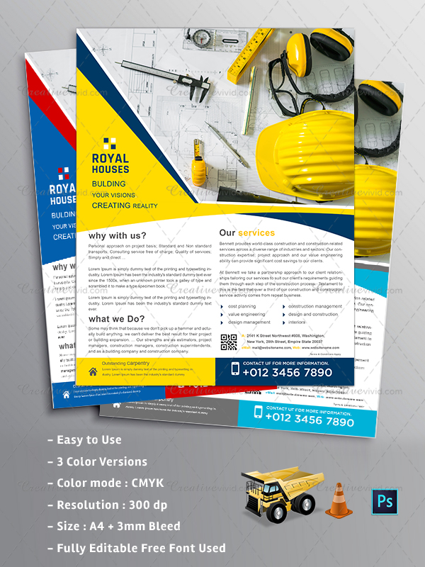 Construction Flyer Template 31+ Free & Premium Download