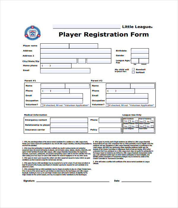 11+ Registration Form Templates Free Word, PDF Documents Download