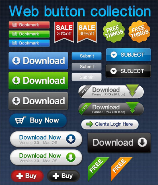Web Button - 715+ PSD, AI, EPS, Vector, PNG Format Download