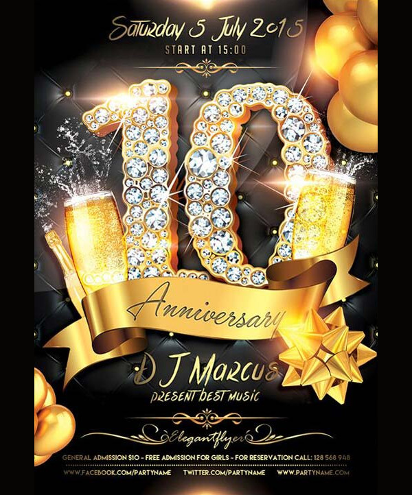 Anniversary Flyer Template Free