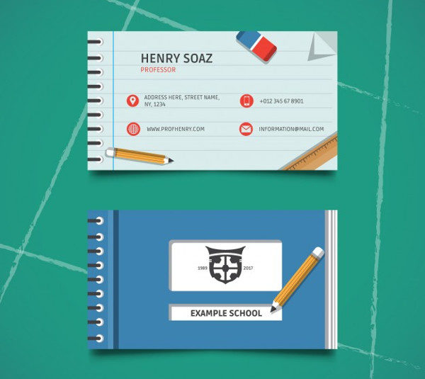31+ School Business Card Templates Free & Premium Download