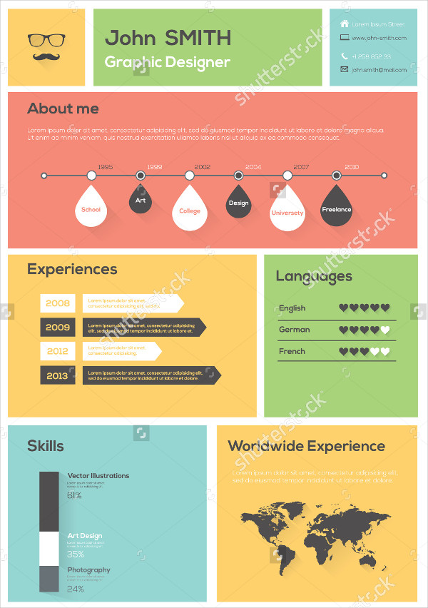 Infographic Resume 27 Free Sample - Illustration Infographic Resume 