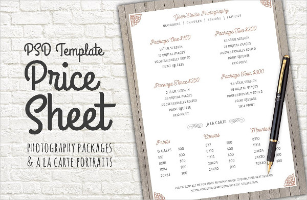 23+ Printable Price List Templates - Free &amp; Premium Download