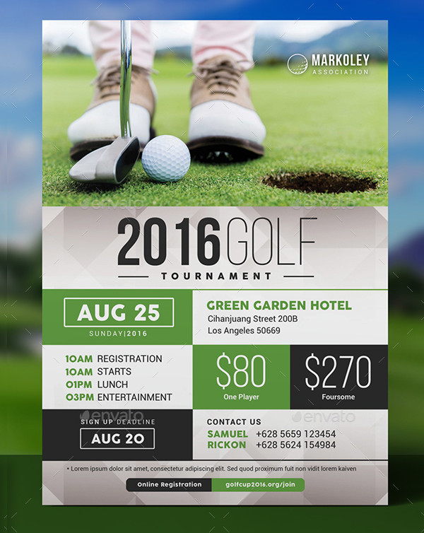 Golf Tournament Flyer Template 27 Free Premium Download
