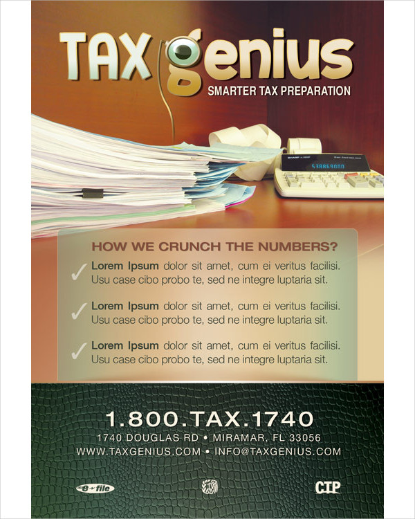 gimp flyer template tax preparation