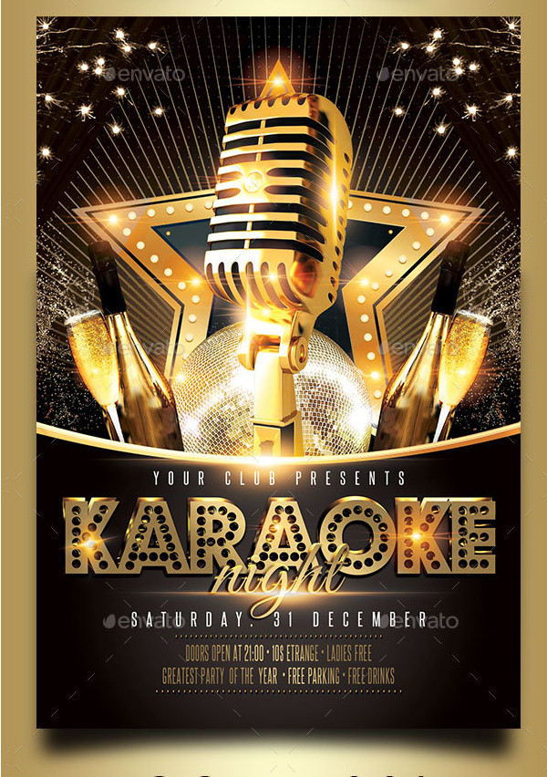 Karaoke Party Flyer Template - 29+ Free &amp; Premium Download