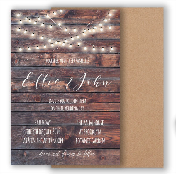Rustic Wedding Invitation Templates 27+ Free & Premium Download