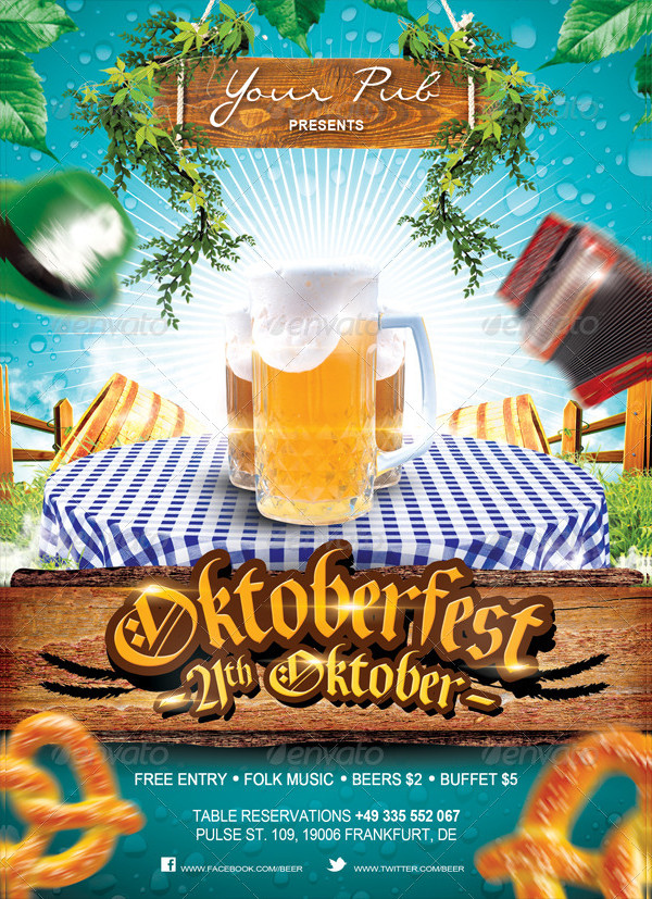Oktoberfest Poster Template 23+ Free & Premium Designs Download